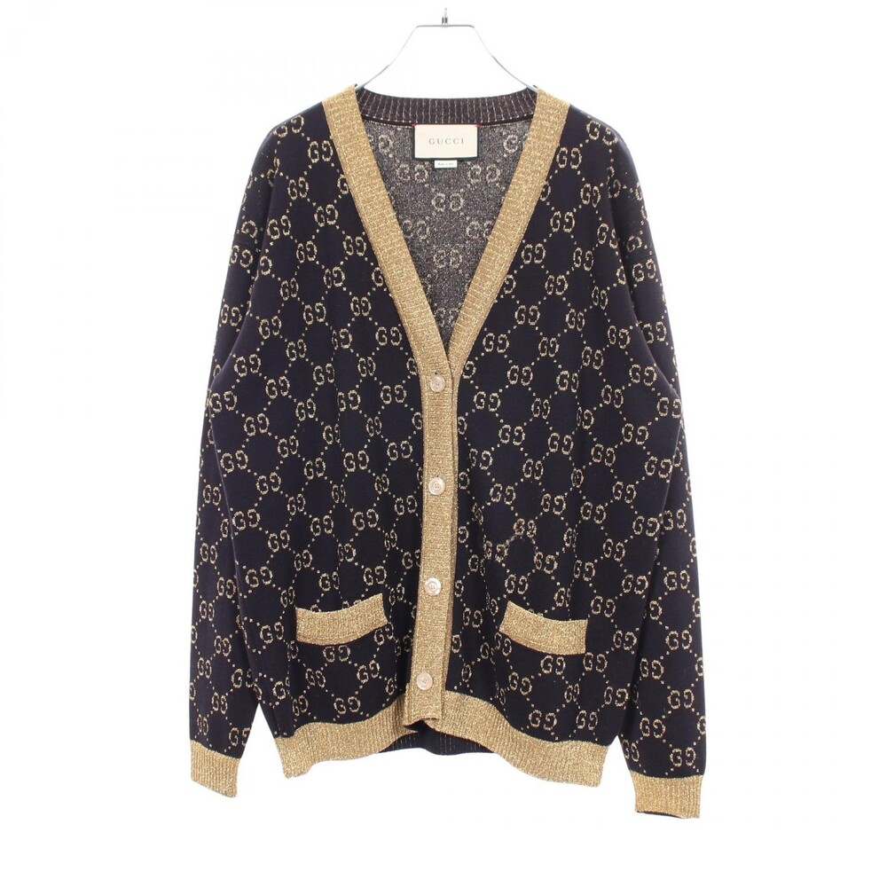 Gucci Gg Cotton Glitter Cardigan Top #373751G10B